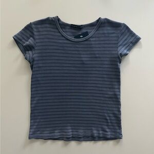 Brandy Melville Navy & Blue Striped Tee